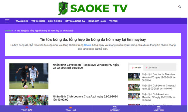 Cập nhật tin tức siêu tốc tại Saoke TV