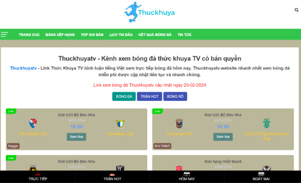 Trang chủ của Thuckhuyatv